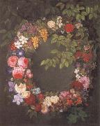 Jensen Johan Garland of flowers Norge oil painting reproduction